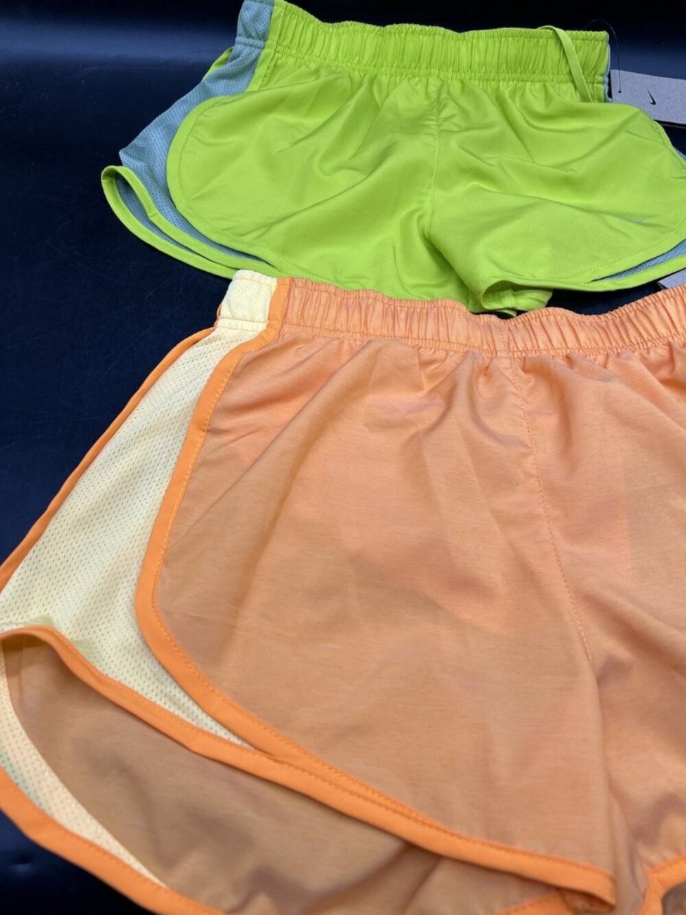 Nike Tempo Running Short Womens Yellow Orange 2 Set Small-S 4-6